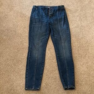 Blank NYC Button Front Retro High Rise Jeans
